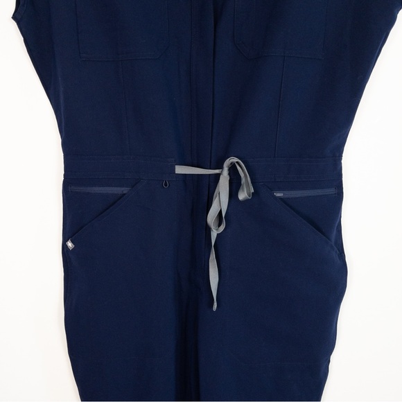 NWT FIGS Navy Blue Rafaela Cargo Jumpsuit Scrubs - Picture 8 of 15